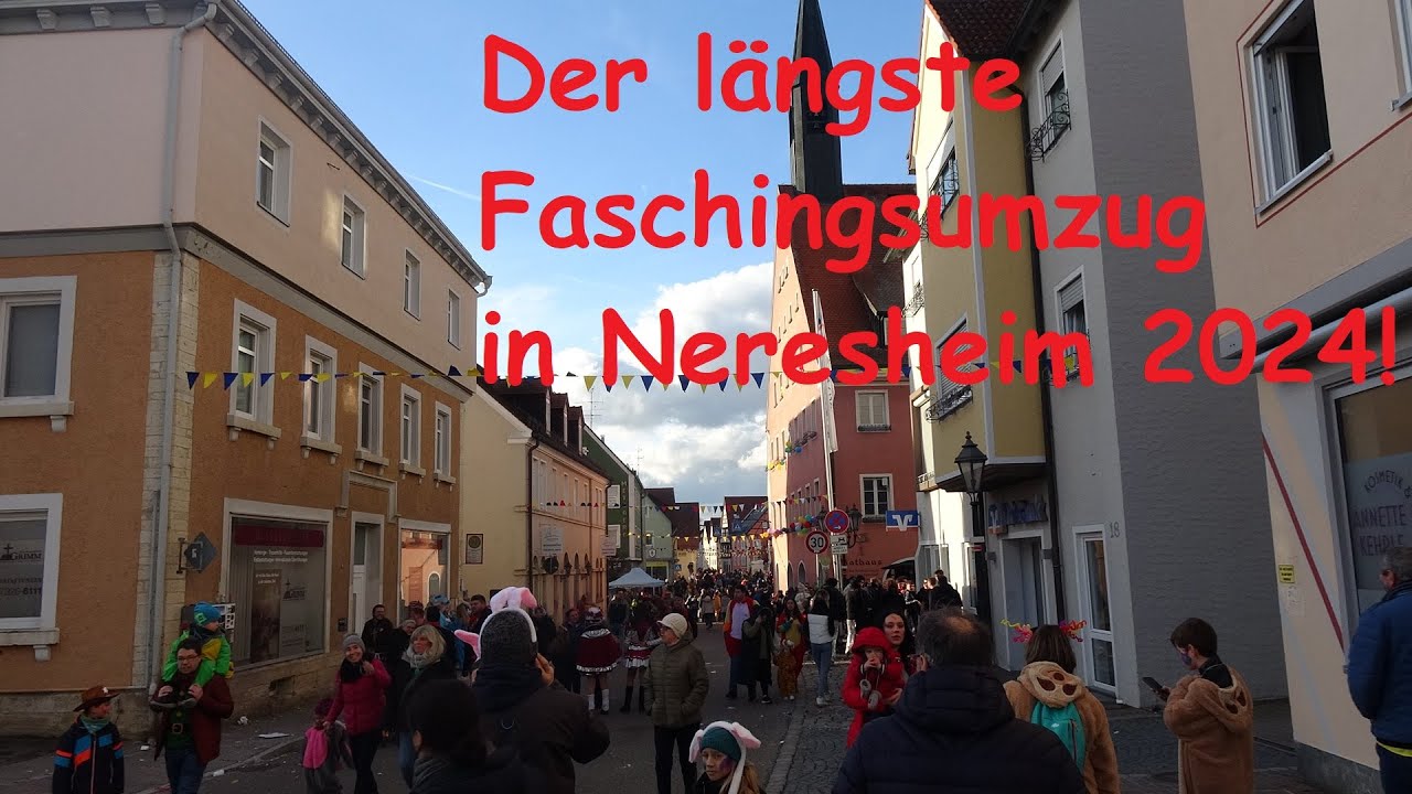 Der längste Faschingsumzug aller Zeiten in Neresheim 2024! 😍👍🥸🥳🎉🎈🤡