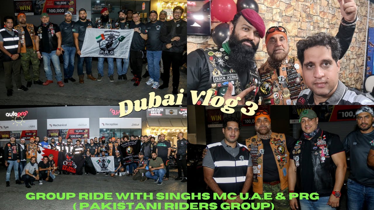 Group ride with Singh's MC U.A.E & PRG /Bahrain Desi Riders GCC RoadTrip 2023 🇧🇭 🇦🇪 🇴🇲 /Dubai Vlog 3