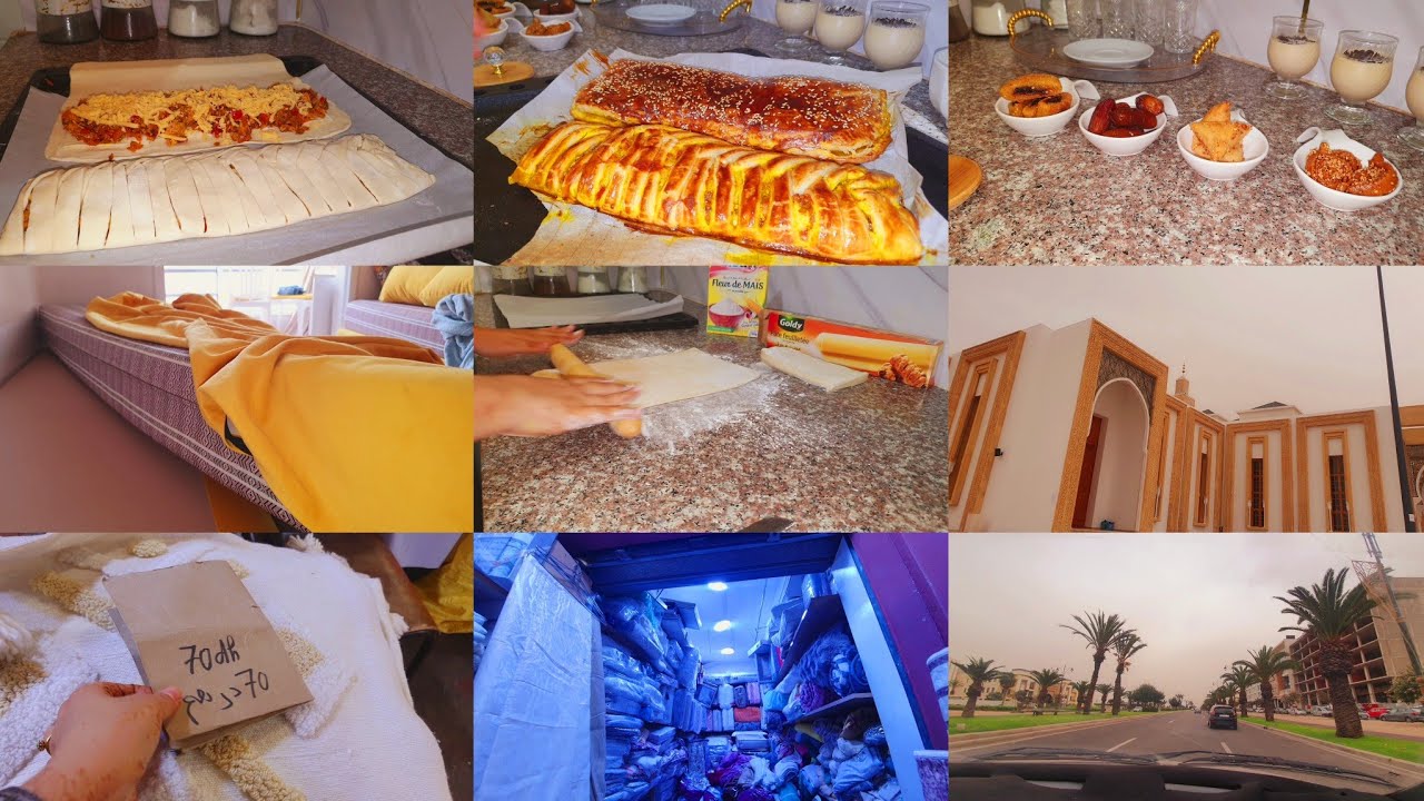 جولة فسوق الاحد واشنو تقديت🤔جربت العجين المورق الجاهز لوجبة الإفطار ورأيي فيه😊