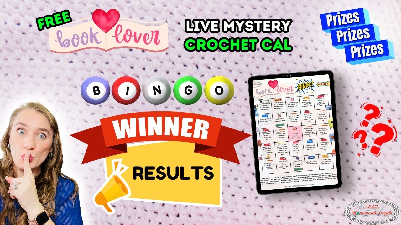 BINGO Winners of the Book Lover LIVE Mystery CAL 🧶PLUS a New Special Surprise