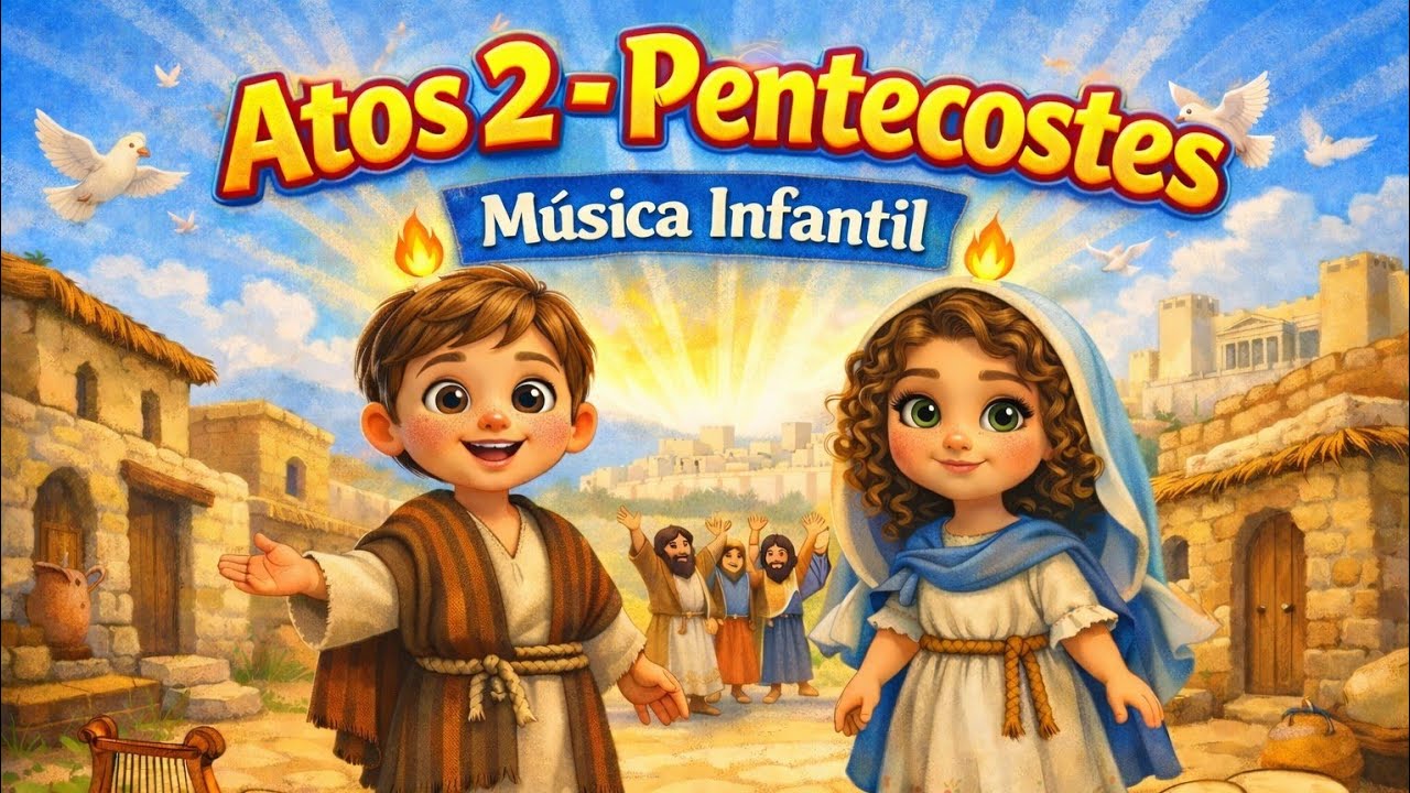 🎶Atos 2 - O dia do Pentecostes ❤️ | Música Infantil Cristã 
