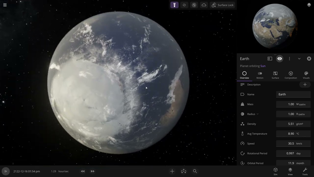 Growing the sun in universe sandbox
