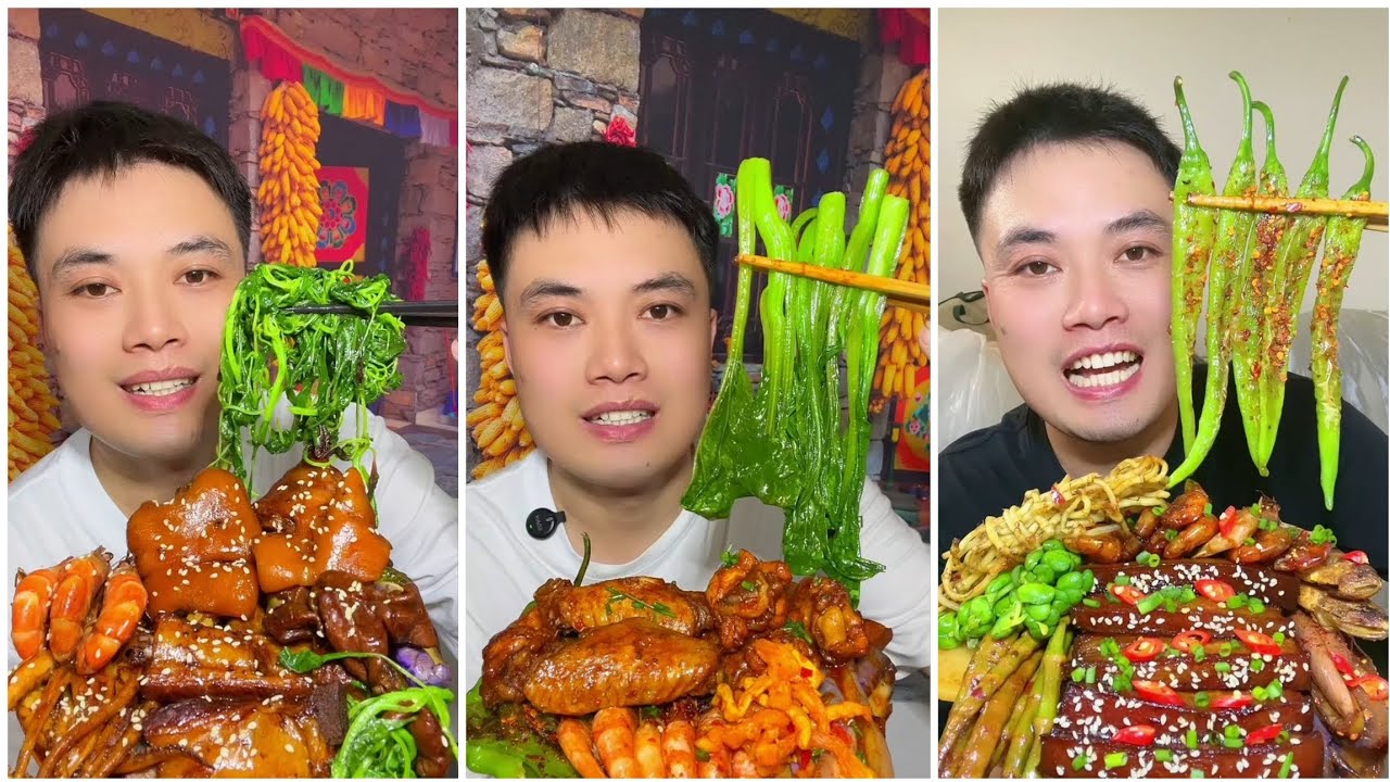 Yummy #266 Eat Meat 😋🔥, chicken 🍗 🍗, Shrimp 🦐🦐.. #mukbang  #eatingshow #yummy