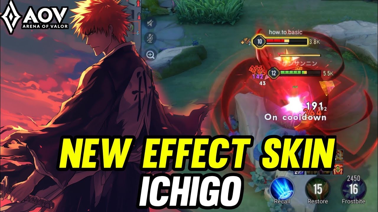 AOV : LUBU GAMEPLAY | NEW EFFECT SKIN ICHIGO - ARENA OF VALOR LIÊNQUÂNMOBILE ROV