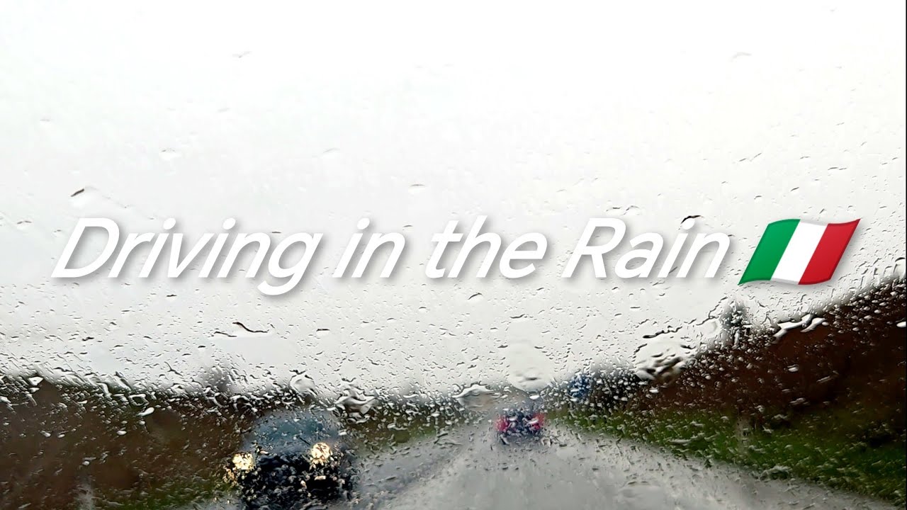 🚘Driving in the rain in the city”🇮🇹🌧️🌧️