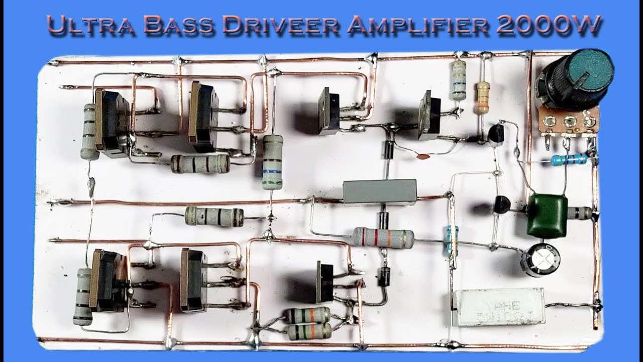 DIY Driver Powerful Amplifier 2000W Ultra Bass, New Circuit Driver Amplifier at home, DIY amplifier