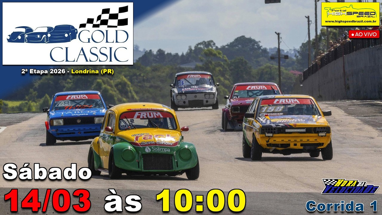 🔴 COPA FRUM GOLD CLASSIC + SPEED FUSCA | Corrida 1 | 2ª Etapa 2026 | Londrina (PR) | AO VIVO
