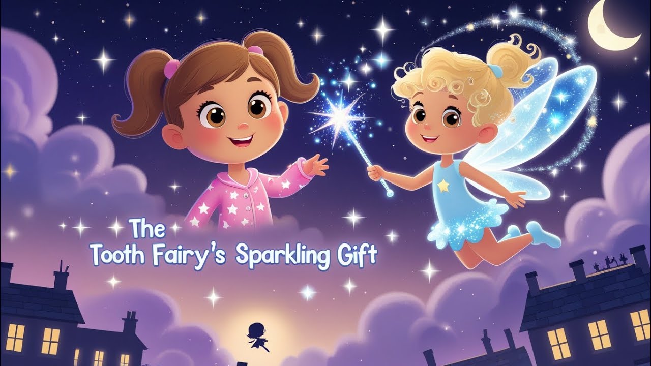 Tooth Fairy Rhyme 🦷✨ | Cute Cartoon Girl Bedtime Song for Kids