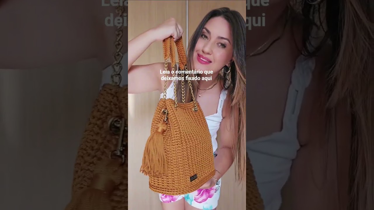 Curso Bolsa Megan 4 vers&otilde;es, dispon&iacute;vel no link aqui na descri&ccedil;&atilde;o do Canal #crochet #croche #diy