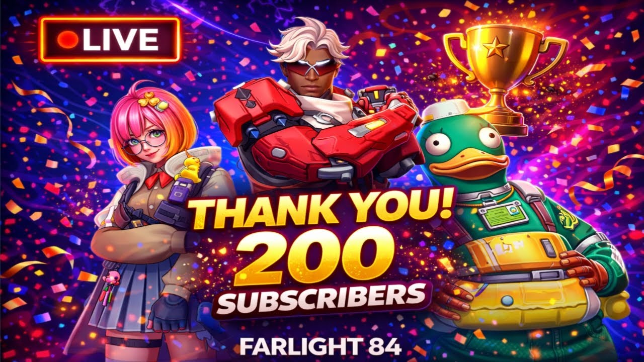 We Hit 200 Subs 🥳 Thank You So Much | Farlight 84 Live