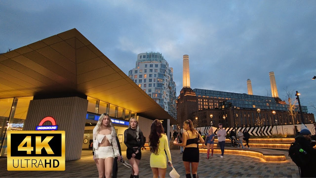 Battersea Power Station, Central London 🇬🇧🔴| 2024 | NEW London Walking Tour | [4K HD]