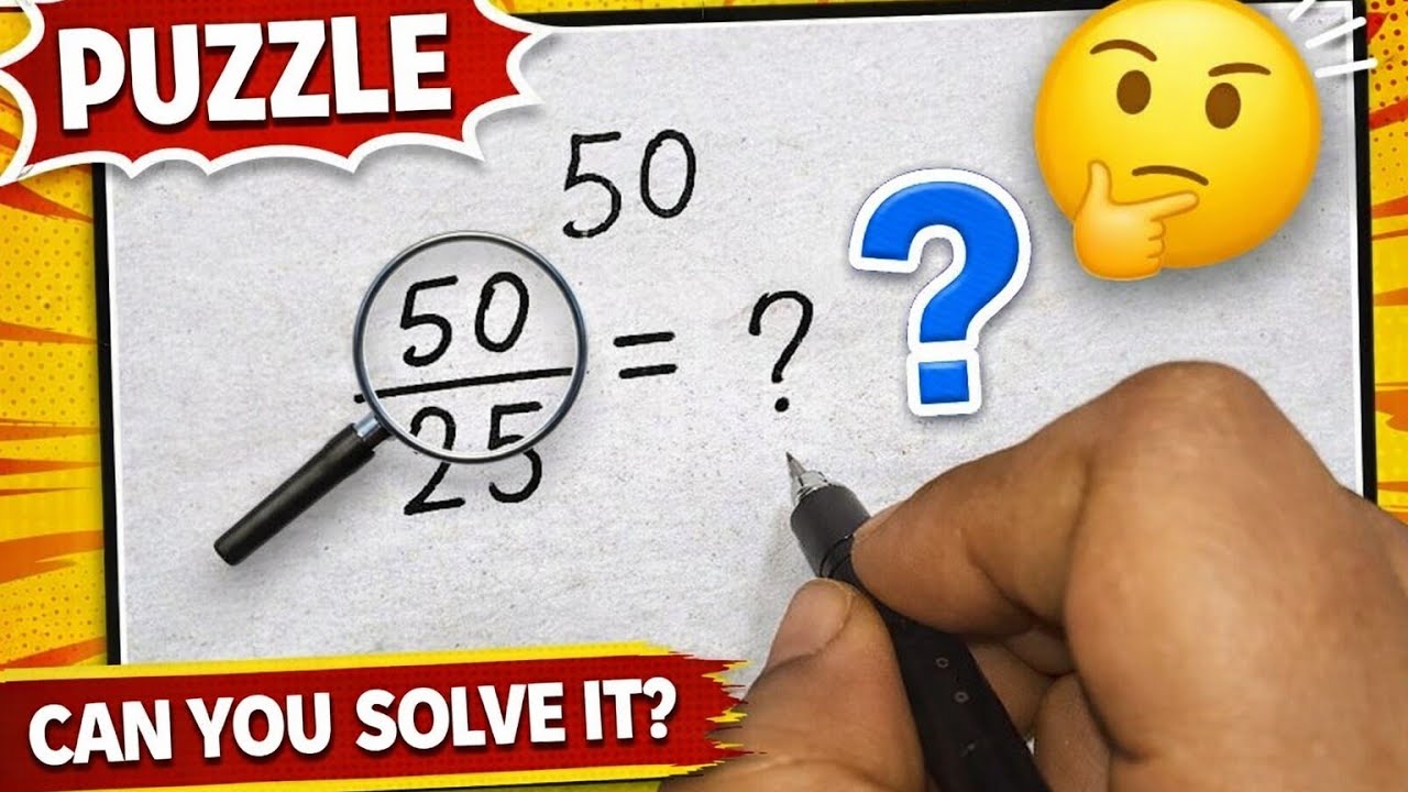 Can You Solve This Simple Math Puzzle? 🤔 | 50 ÷ 25 Challenge