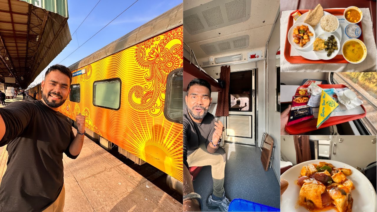 First Journey to BIHAR in PATNA TEJAS RAJDHANI 1st CLASS || Delicious FOOD in ROOMS ||