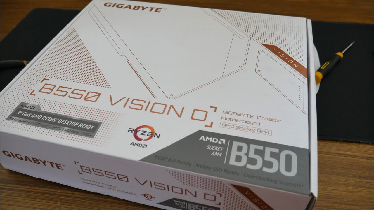 GIGABYTE B550 VISION D UNBOXING 4K