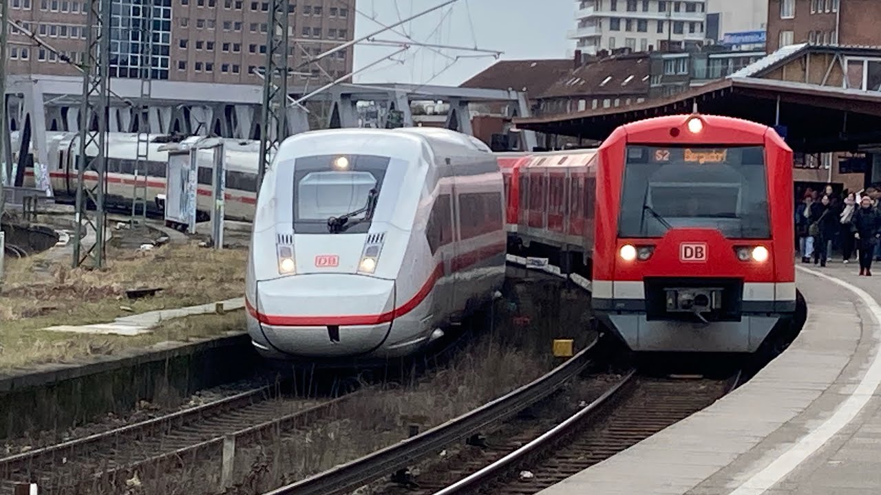Züge in Berliner Tor (Sbahn und Regio-Durchfahrten)