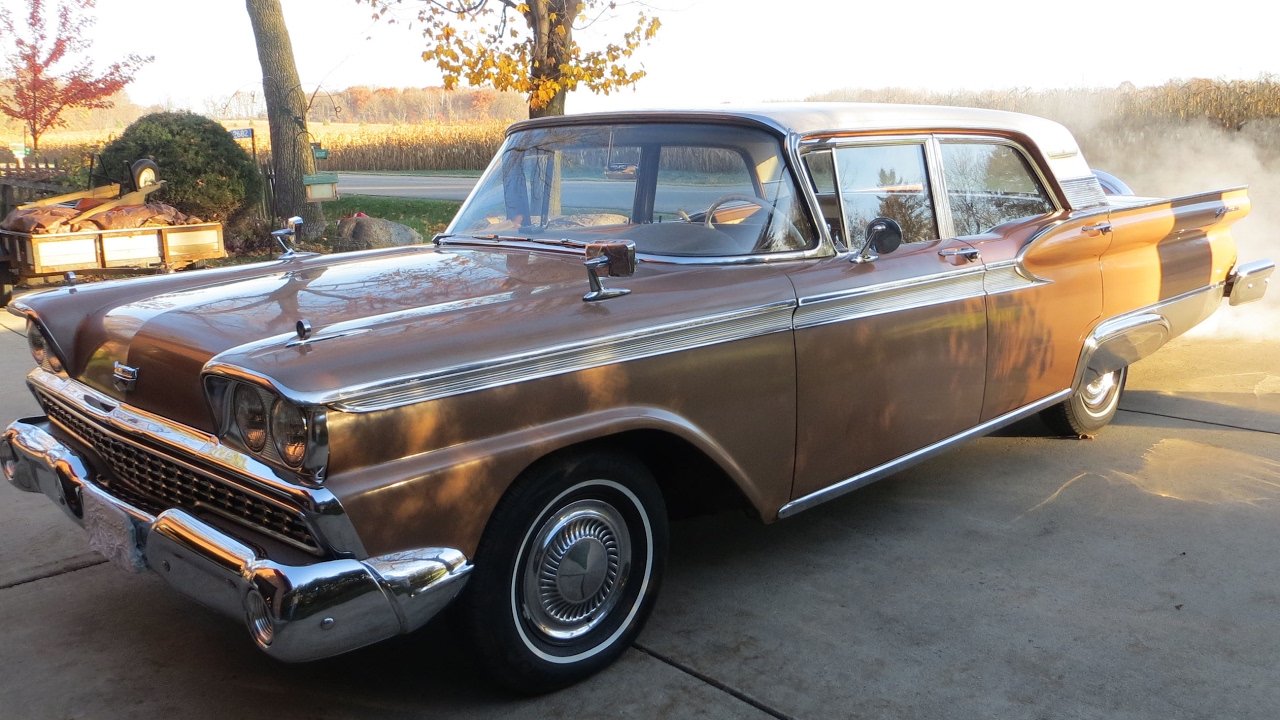 VERY COLD Start & Full Tour 1959 Ford Galaxie 4-Door