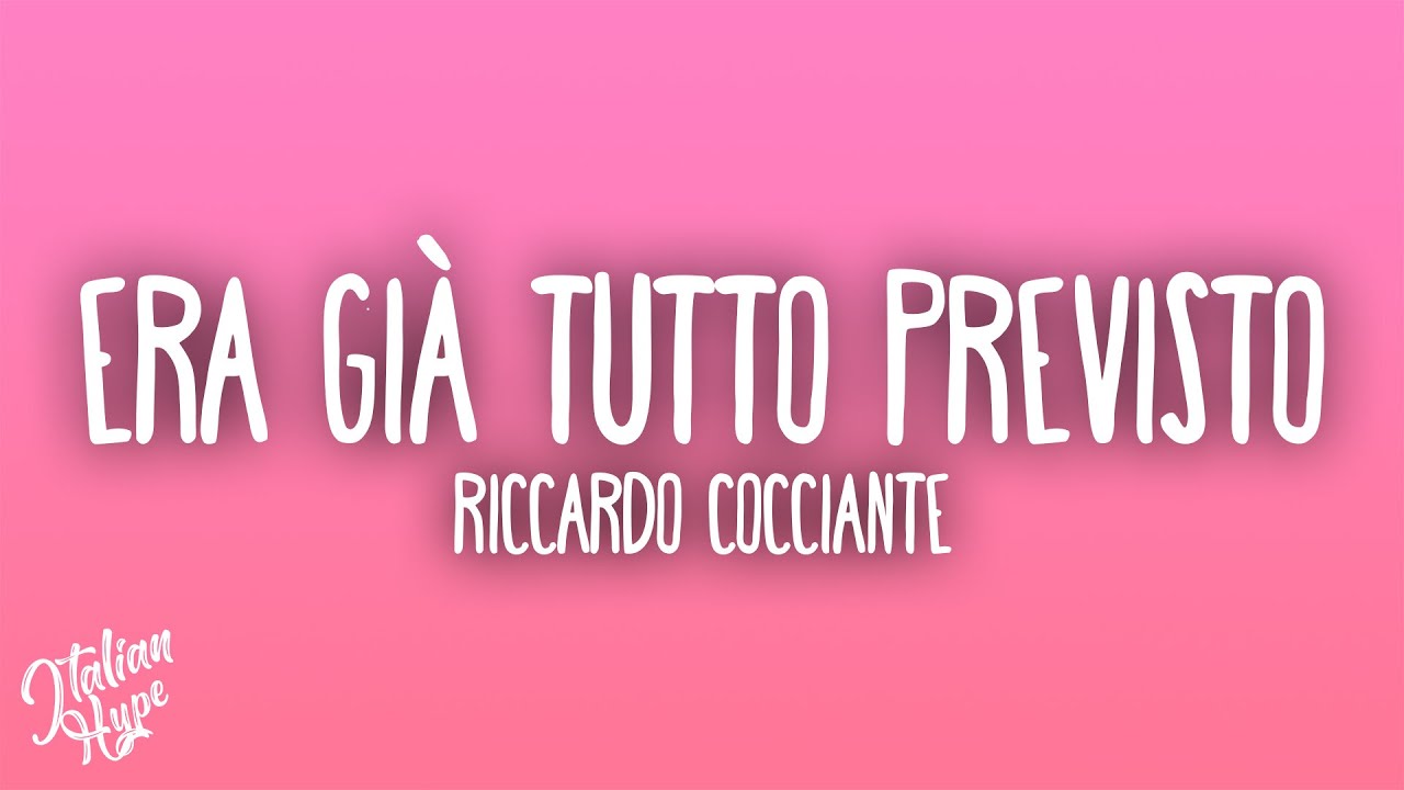 Riccardo Cocciante - Era gi&agrave; tutto previsto