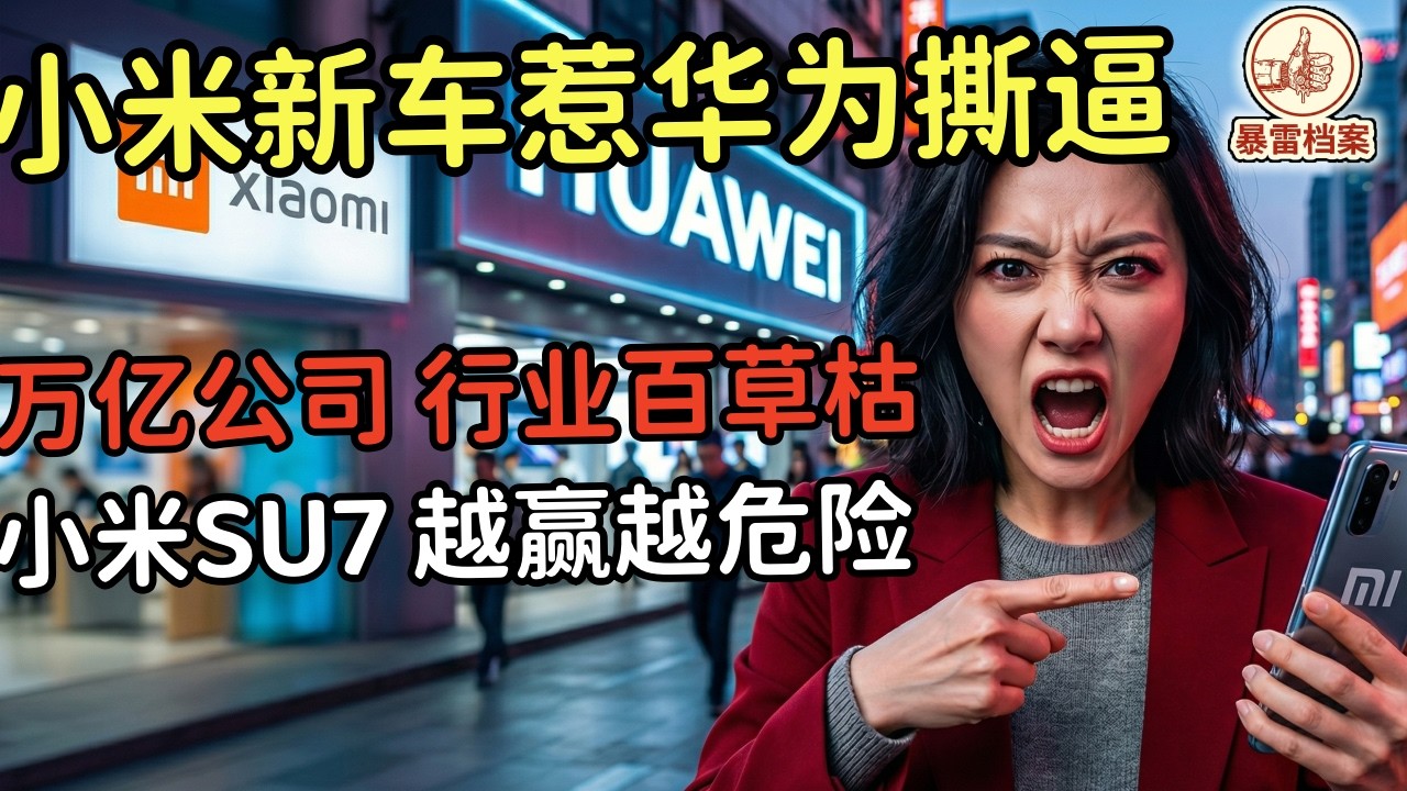 小米发布新车，华为开始捣乱，余承东每次开口，雷军就要损失几个亿，华为和小米：谁才是中国制造的百草枯？打到最后，只剩一地尸体，中国新能源车的&ldquo;末日狂欢&rdquo;