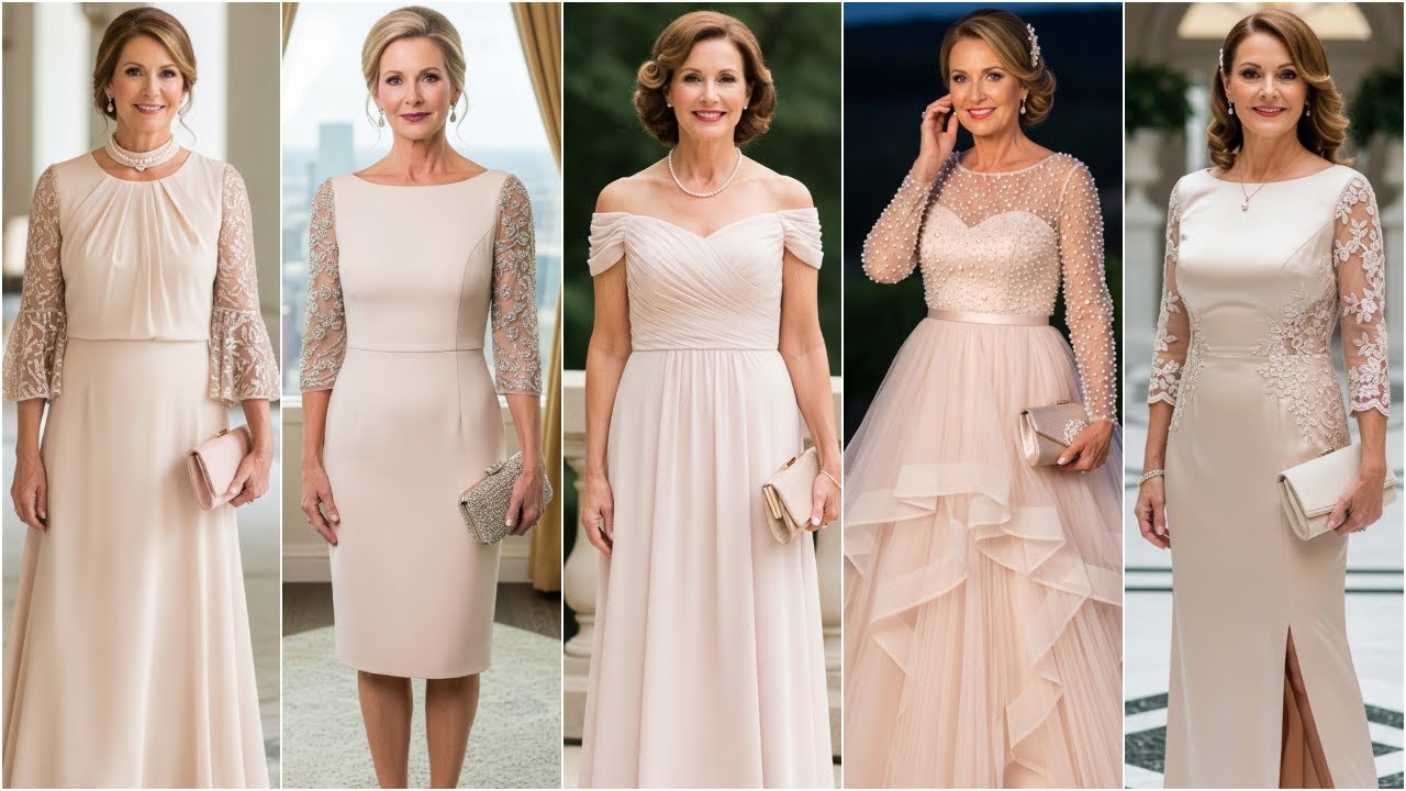 Champagne Blush Mother of the Bride Dresses That Radiate Grace & Glamour in 2025