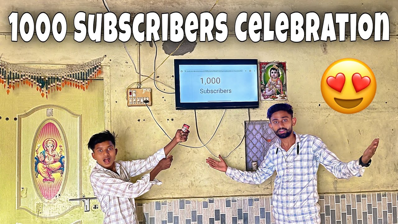 I Hit 1000 Subscribers 😍 Celebration 🎉 Thank You All Of You - 1KCreator