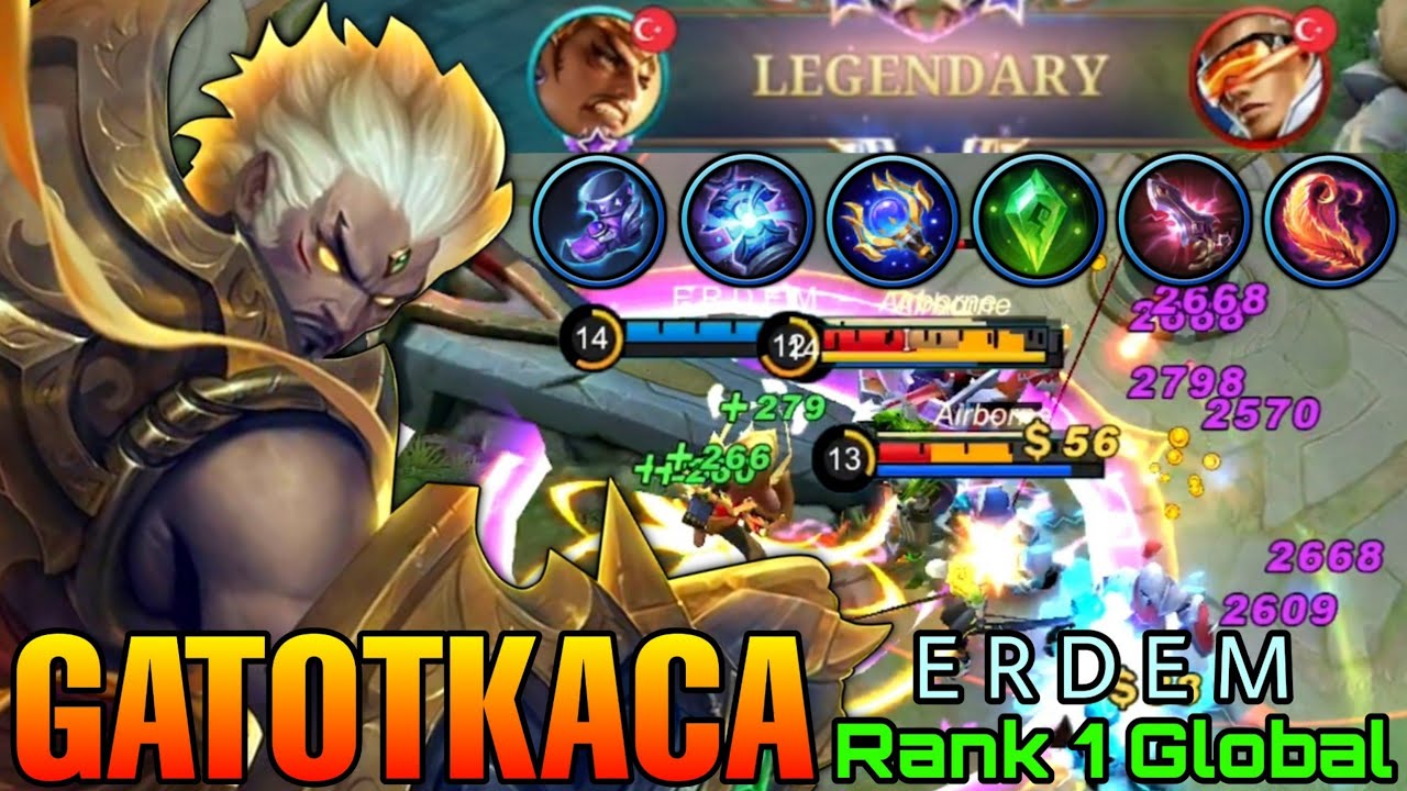 Hard Carry Gatotkaca Full Magic Damage Build - Top 1 Global Gatotkaca by E R D E M - Mobile Legends