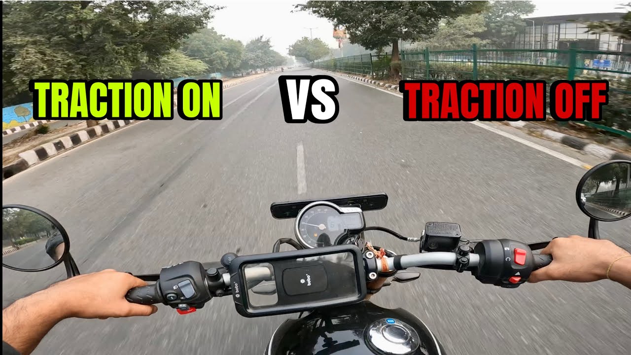 Ride review of Triumph speed 400 with traction on and off🔥😍|Comparison Video #triumphspeed400