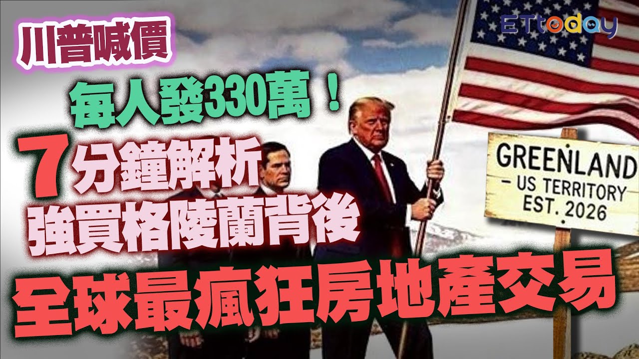 川普喊價每人發330萬！ 7分鐘解析強買格陵蘭背後 全球最瘋狂房地產交易