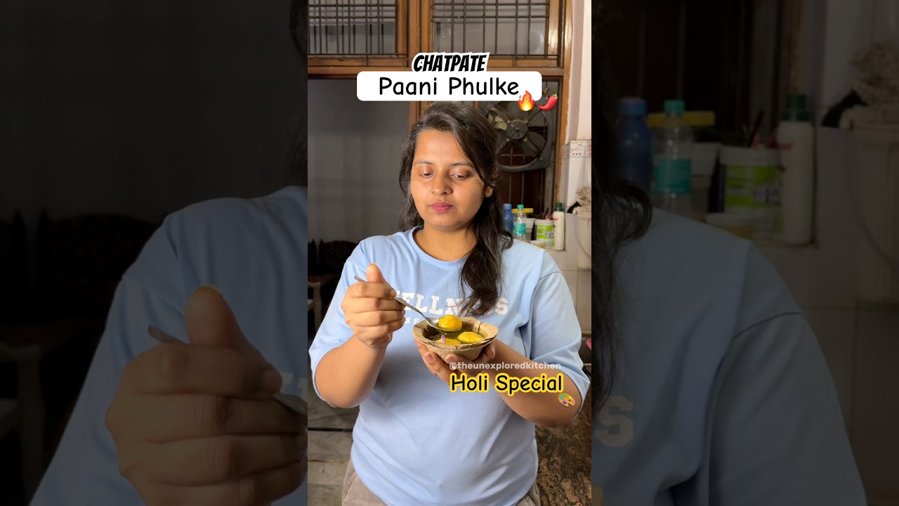 Pani ke Phulke Recipe | Holi Special Snacks 😍 #shorts #recipe
