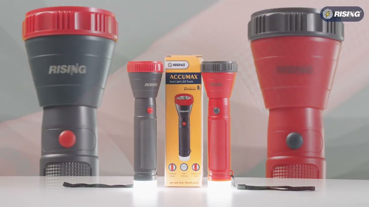 RISING ACCUMAX Dual Light LED Torch