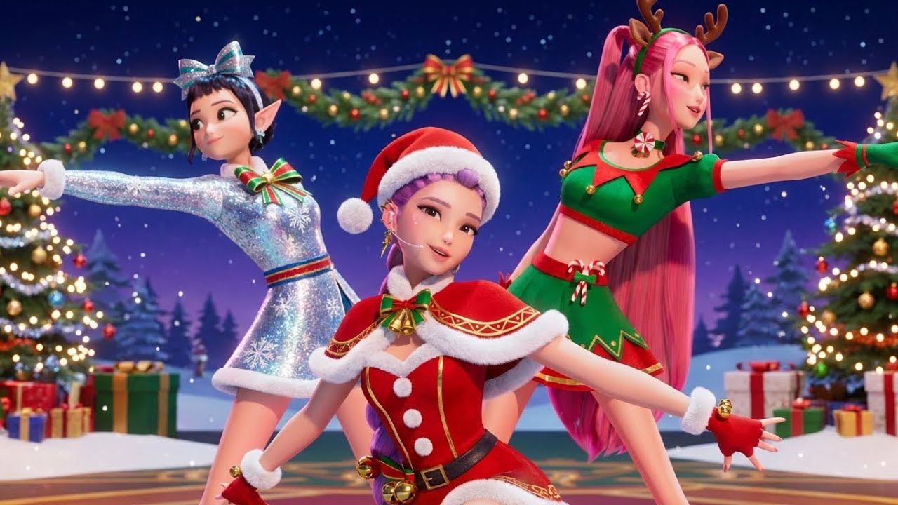 Golden Xmas Remix Dance | KPop Demon Hunters Holiday Version