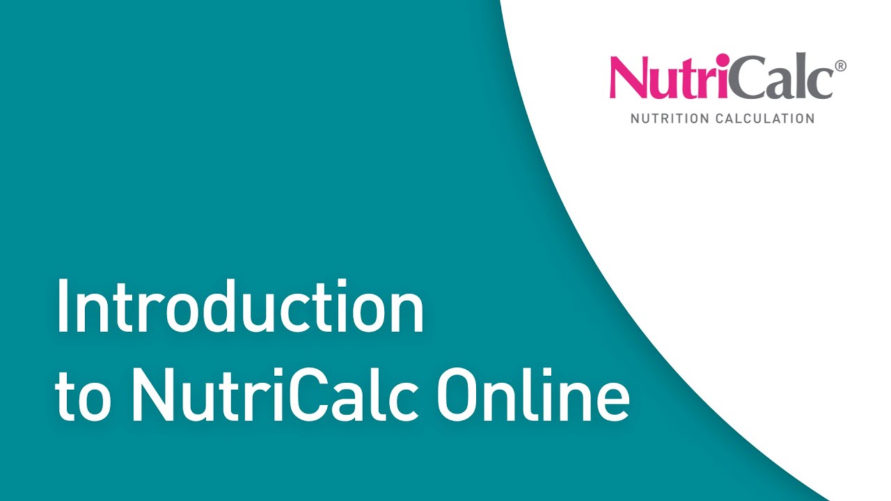 Introduction to NutriCalc - the industry standard and original nutrition calculation software