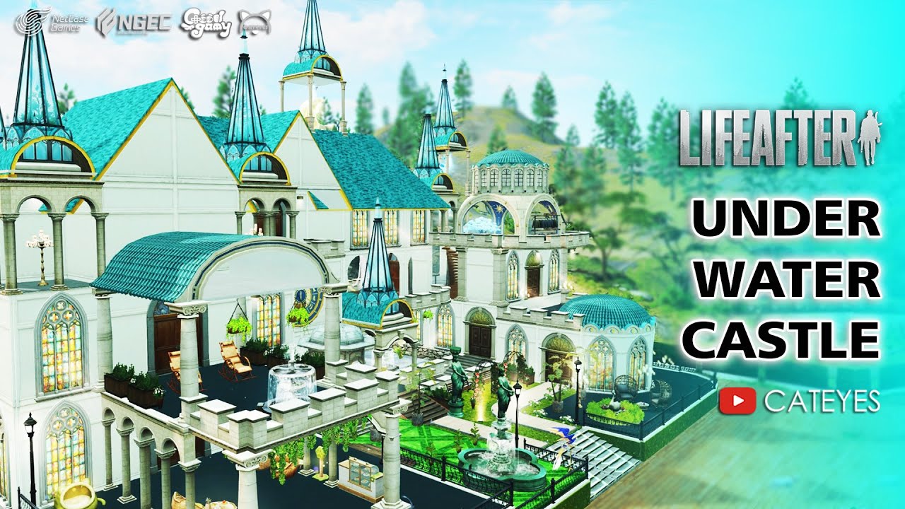LifeAfter 🌊FULL TUTORIAL Manor Design: Underwater Castle 'In the Heart of The Sea'💎How to build it?