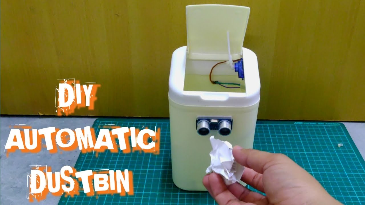 [ Projek Y EE 014 ] Diy Automatic Dustbin || Arduino Nano || Ultrasonic Sensor || Servo Motor
