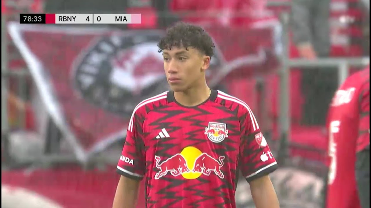 Julian Hall vs Inter Miami (NY Red Bull First Team Debut in MLS) - 16 Years Old