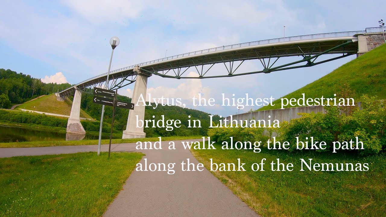 Alytus, the highest pedestrian bridge in Lithuania