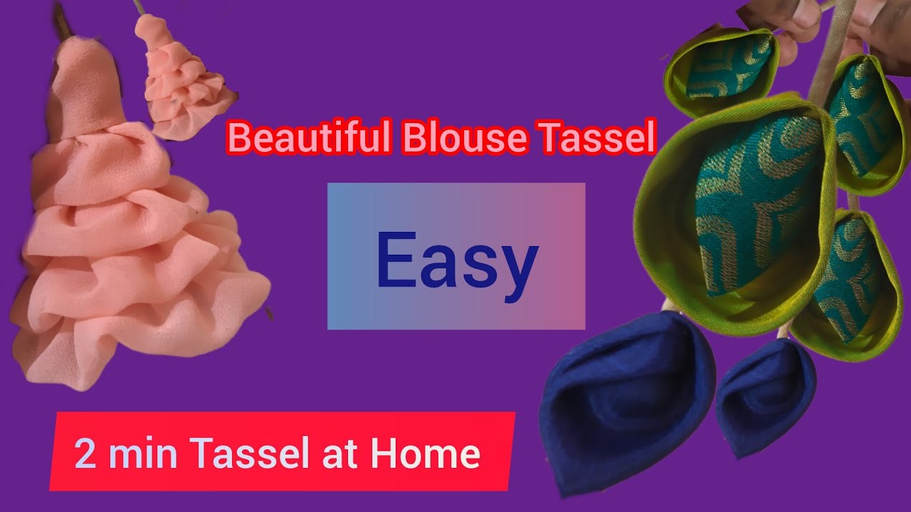 Beautiful Blouse Tassel Making at Home/ Simple method 🪡