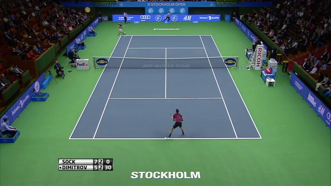 Grigor Dimitrov Hit's Crazy Behind the Back Hot Shot Against Jack Sock!!!