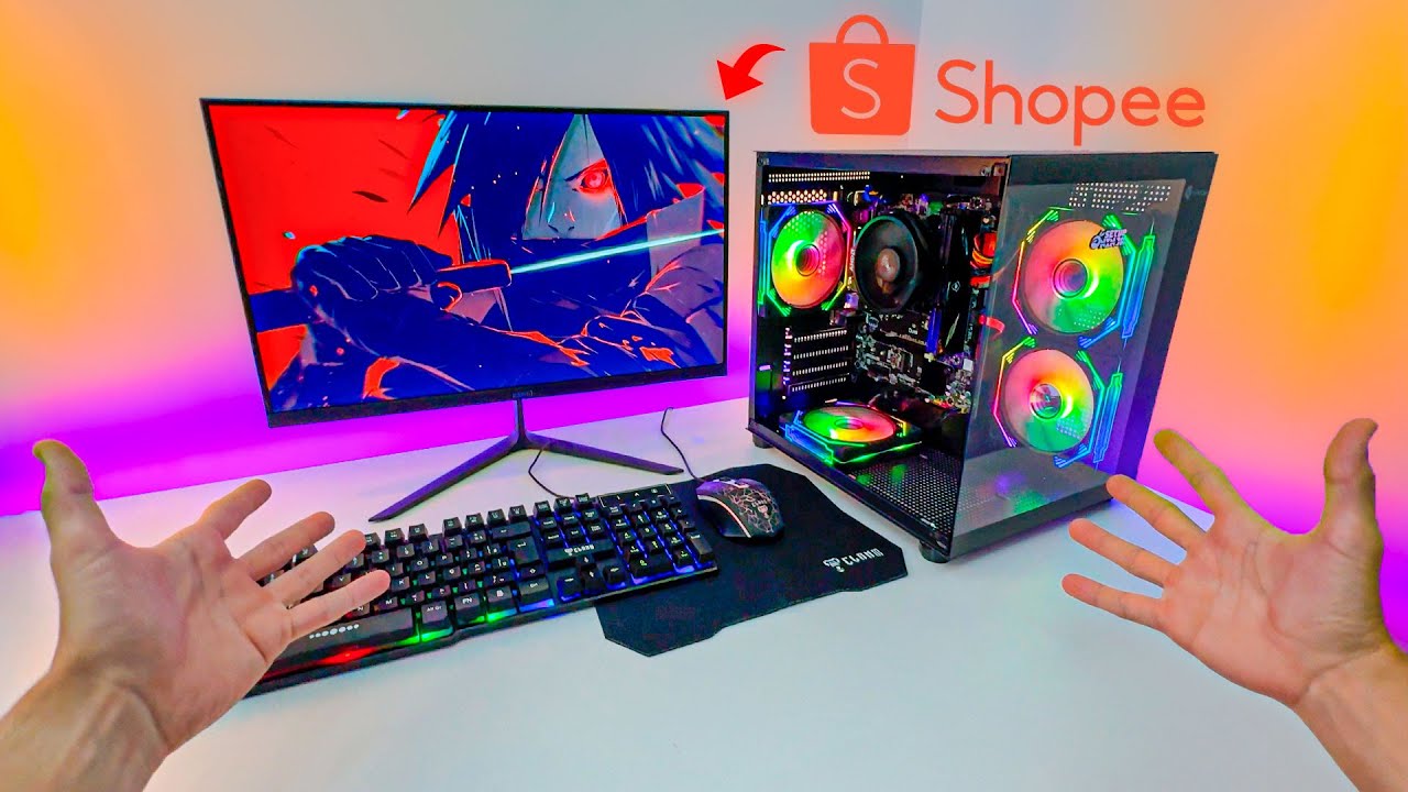 Comprei o PC GAMER mais BARATO da SHOPEE que RODA TUDO