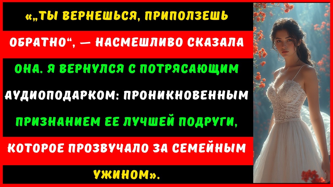«Ты вернешься,приползая обратно», сказала моя жена. Я не вернулся, я вернулся. Аудиоистория о мести.