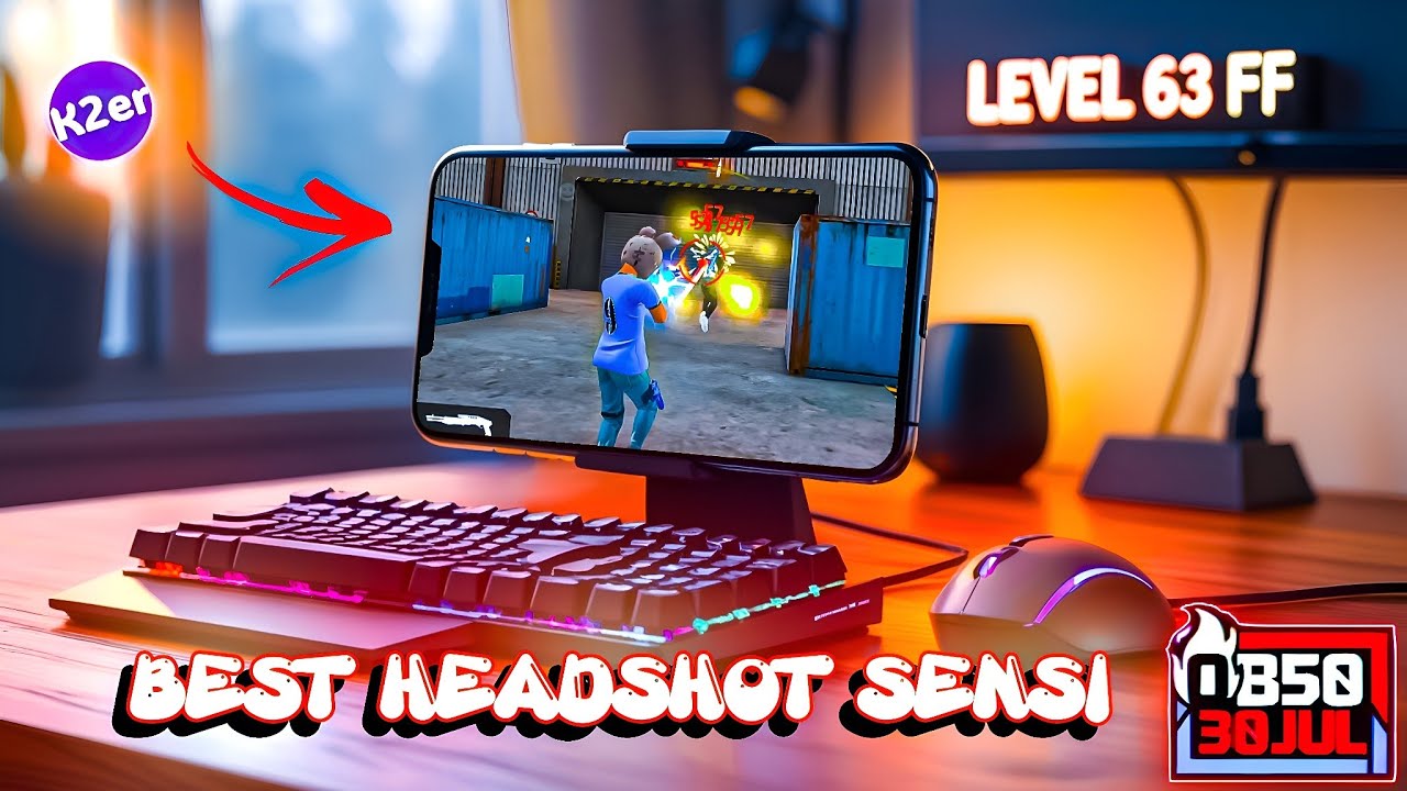2025 - K2er Best Headshot Sensitivity Setting After OB50 Update 🎯|K2er New Headshot Sensi🔥 #freefire