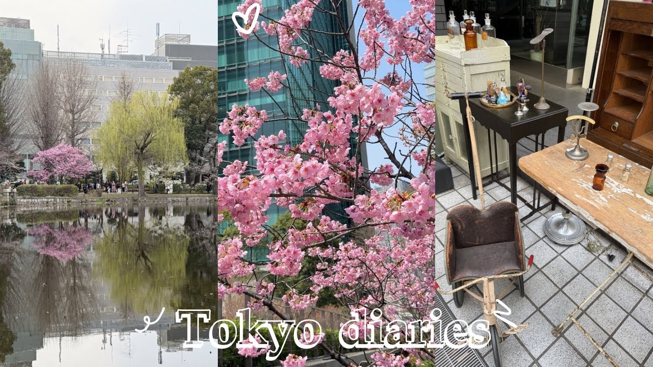 JAPAN TRAVEL DIARIES | ep. 50 🌸 Akasaka antique market 🎈 Ueno Antique Market + Shinobazu Pond 🌸👒🦢