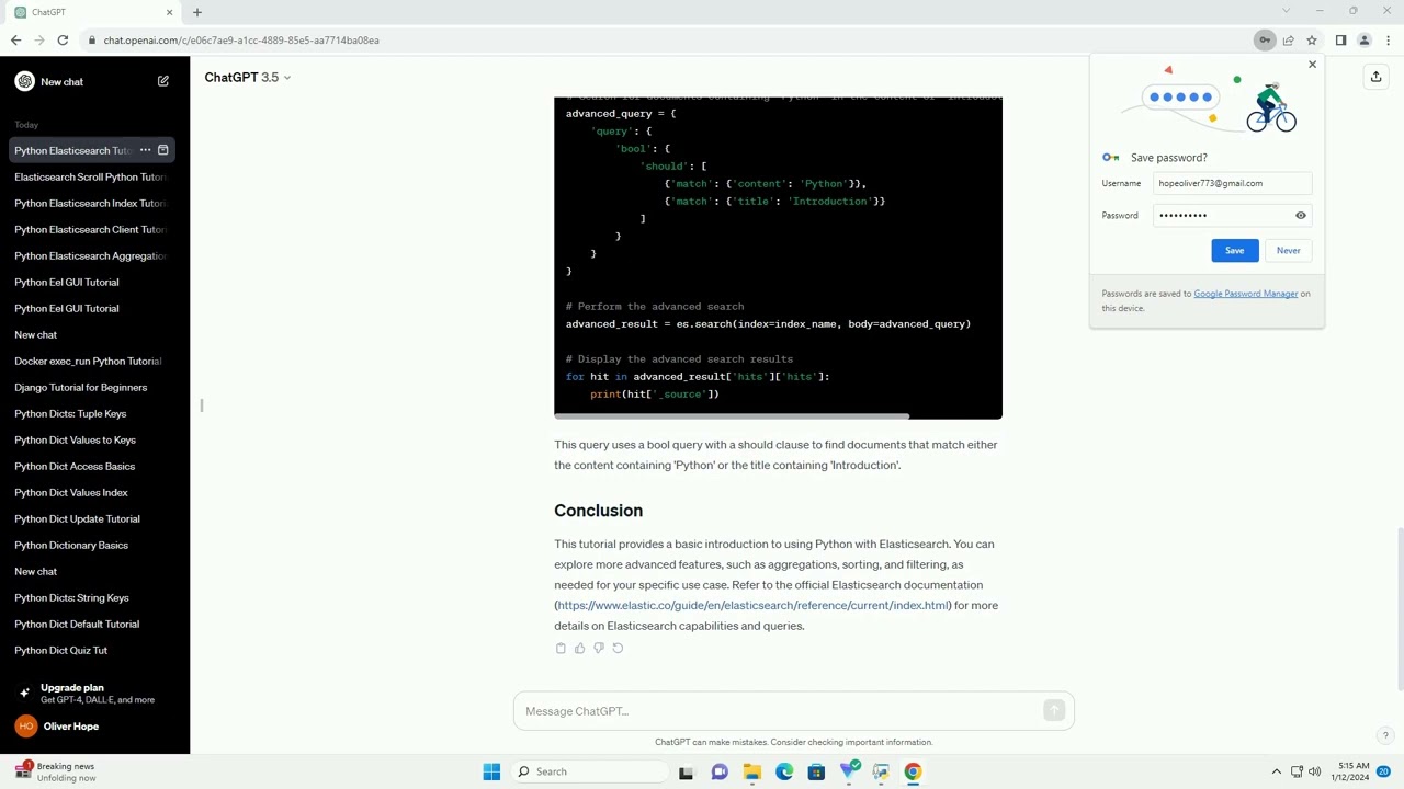 python elasticsearch tutorial