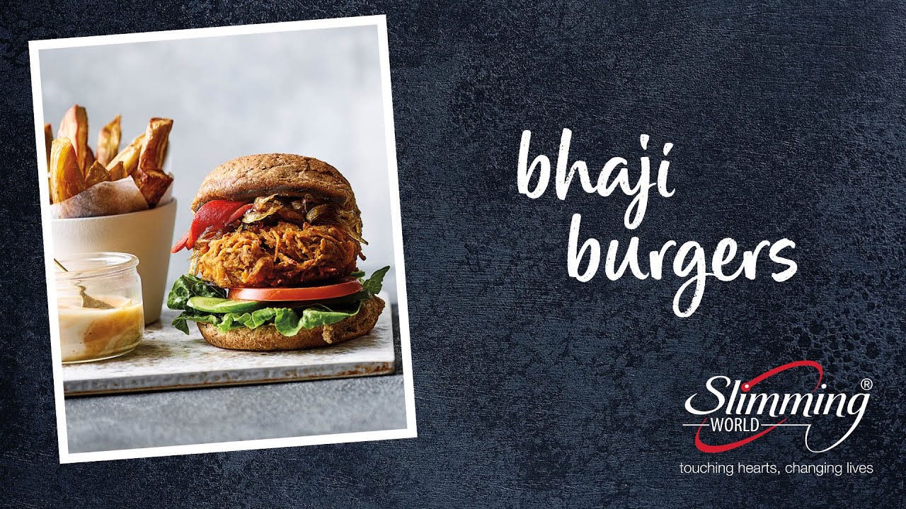 Slimming World vegan bhaji burger recipe - 8½ Syns each (deduct 6 Syns if using Healthy 'b' choice)