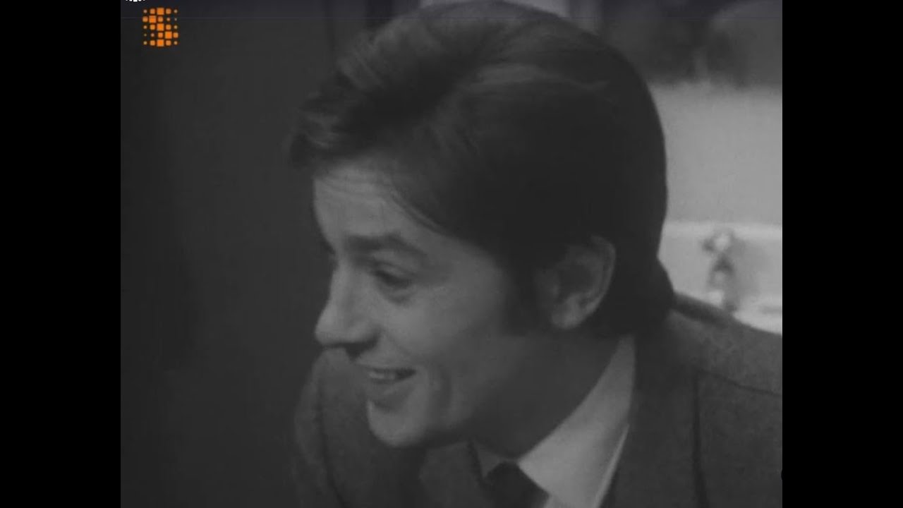 Alain Delon  Dans les coulisses avec Gilbert Bécaud 28.04.1968