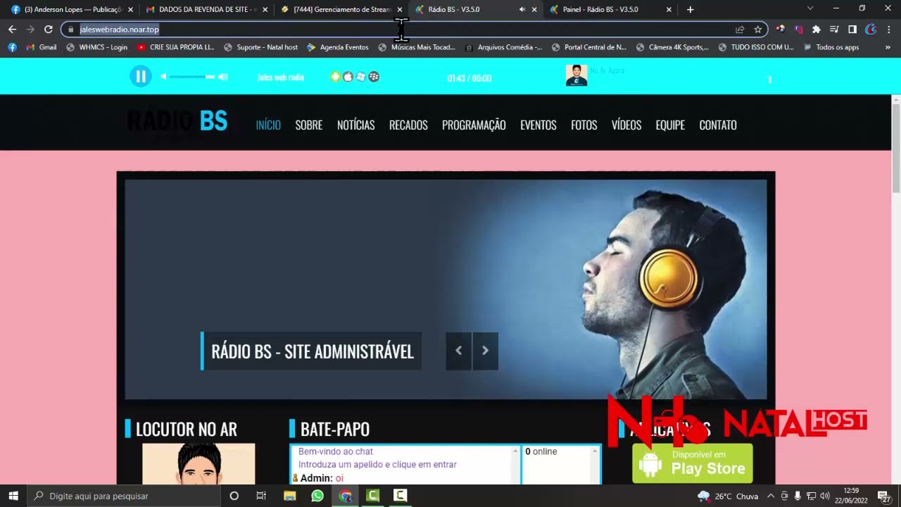 Vídeo Novo, Como Configurar o Player do Site, nova forma Configurar o Player do Site Administrável