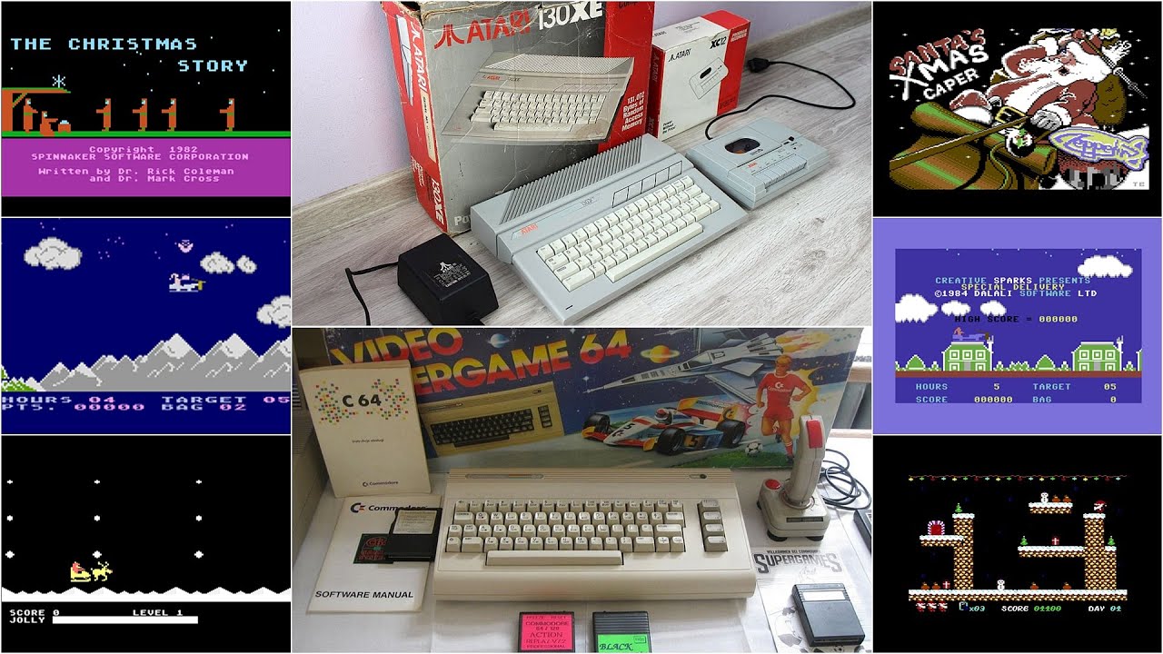 Borsuk Retro Gry TV: ATARI XL/XE i COMMODORE 64 - Przegląd Gier o Świętach Bożego Narodzenia