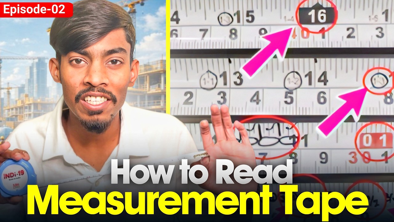 Ep- 2 Read Measuring Tape Like a Pro Civil Engineer | MM, CM, Inch, Feet Civil Engineer Basic SKILLS