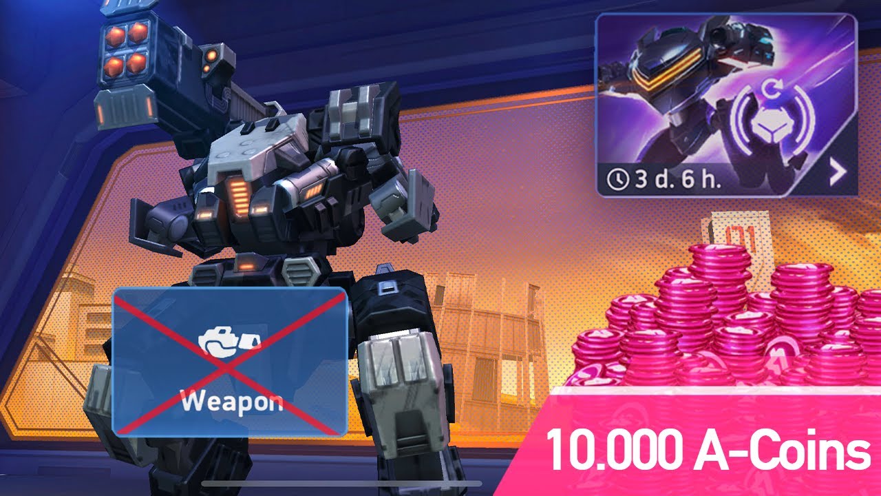 Mech Arena 10.000 A-COINS GIVEAWAY and NO Weapon Challenge
