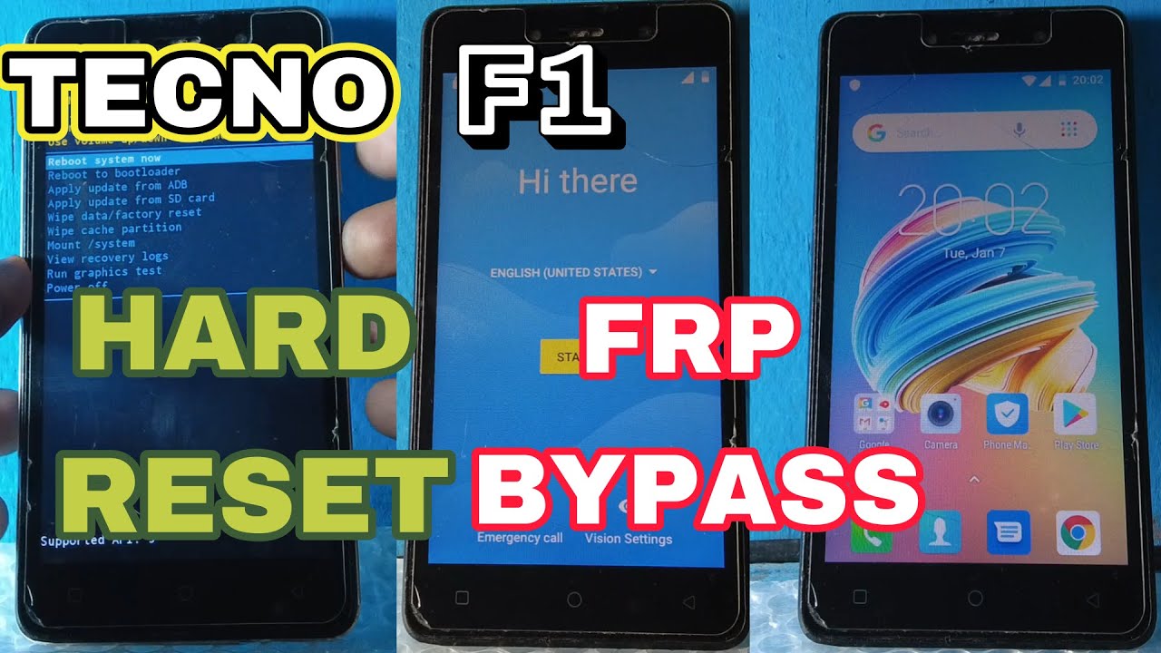 Tecno F1 Hard Reset/FRP Bypass All Tecno Android Version 8, 9 & 10 FRP Bypass 2025