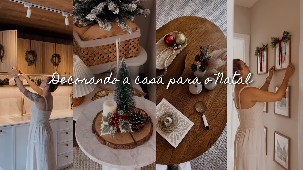 DECORANDO A CASA PARA O NATAL 2025 ✨🎄 - Árvore minimalista, muito DIY, guirlandas e mais…